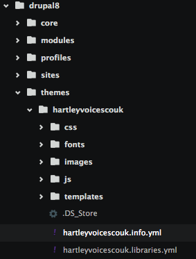 drupal 8 sub theme folders